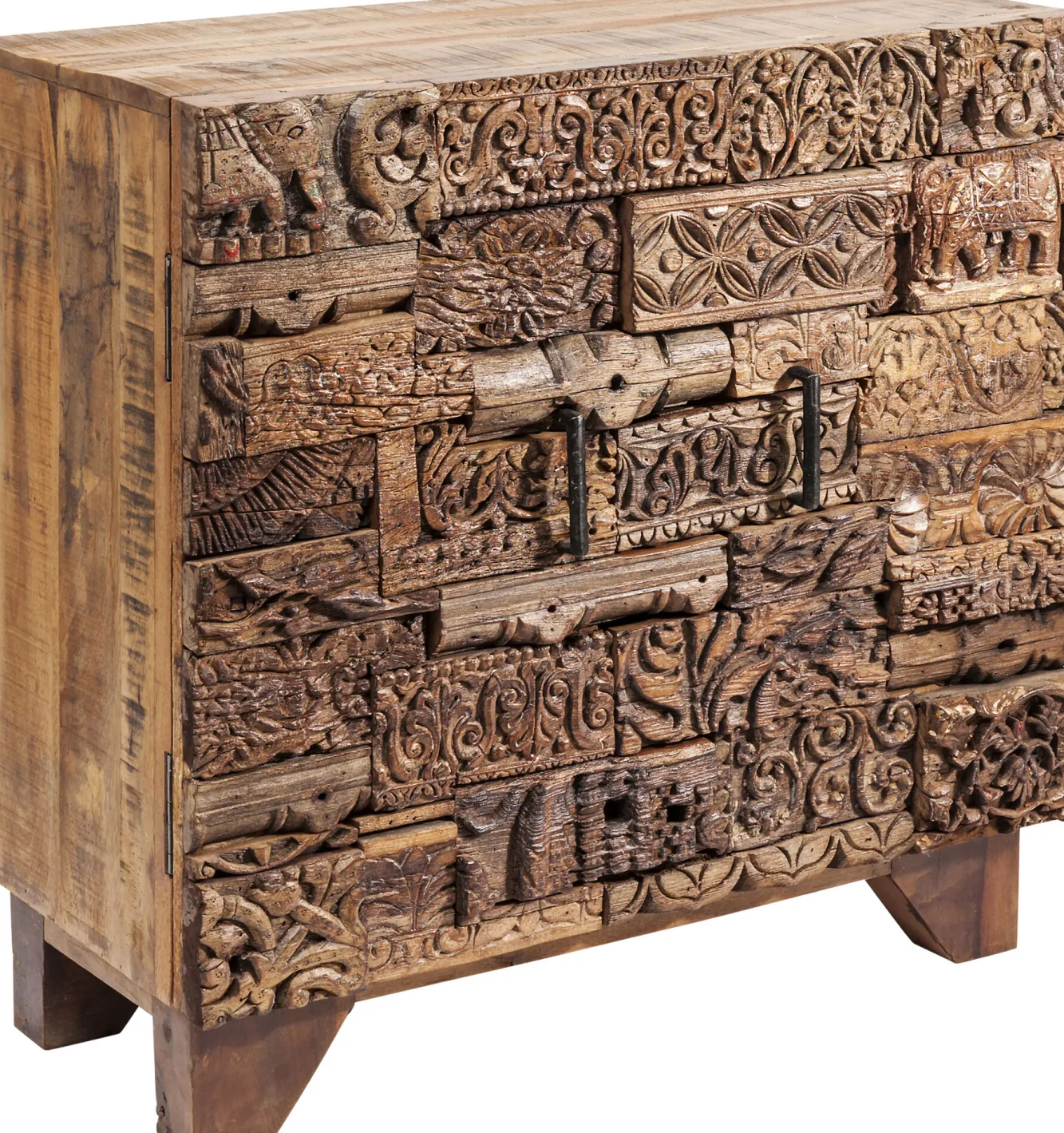 Best KARE Design Komoda Shanti Surprise Puzzle mango 90x90 cm drewniana - KARE