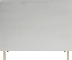 Discount KARE Design Komoda srebrno złota z szufladami i uchwytami 106x89 cm - KARE