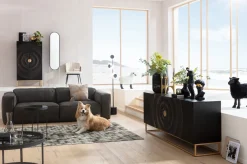 Online KARE Design Komoda wysoka drewniana boho czarno-brązowa 76x140 cm - KARE