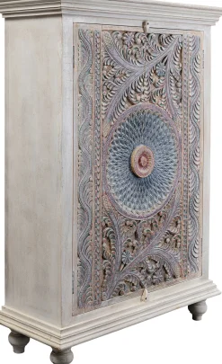 Discount KARE Design Komoda wysoka 2-drzwiowa z drewna mango front kolorowy 95x140 cm - KARE