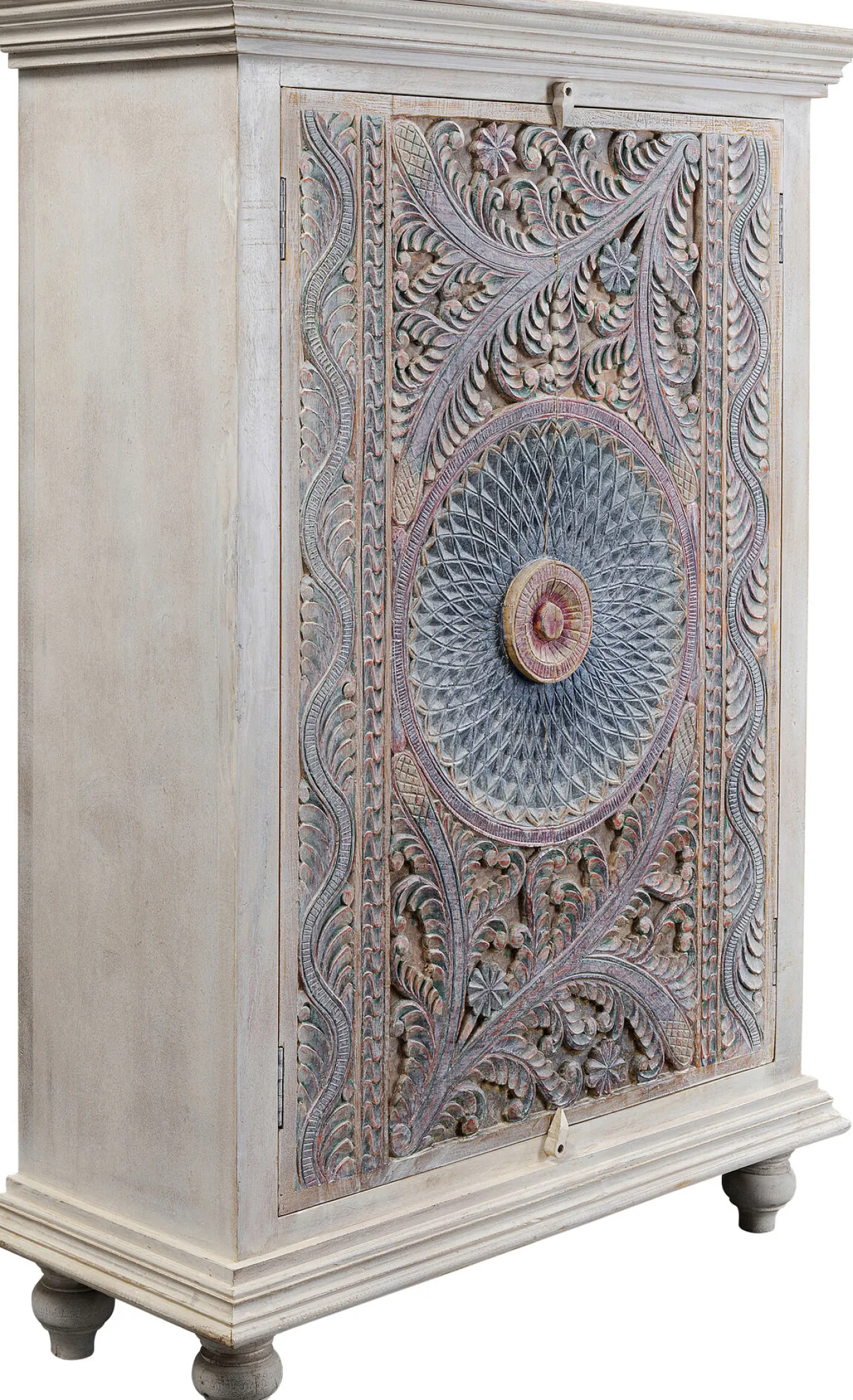 Discount KARE Design Komoda wysoka 2-drzwiowa z drewna mango front kolorowy 95x140 cm - KARE