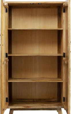 Hot KARE Design Komoda wysoka z drewna mango motyw zwierzęcy kolorowy 81x163 cm - KARE