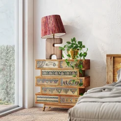 New KARE Design Komoda z 8 szufladami drewno mango kolorowe ornamenty 65x65 cm - KARE