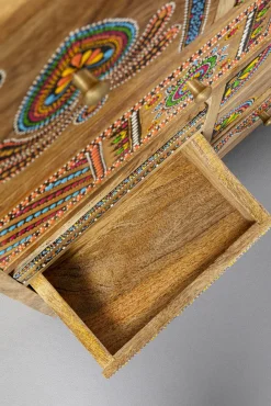 Hot KARE Design Komoda z 14 szufladami drewno mango kolorowe ornamenty 115x80 cm - KARE
