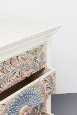 Fashion KARE Design Komoda z 4 szufladami z drewna mango front kolorowy 90x110 cm - KARE