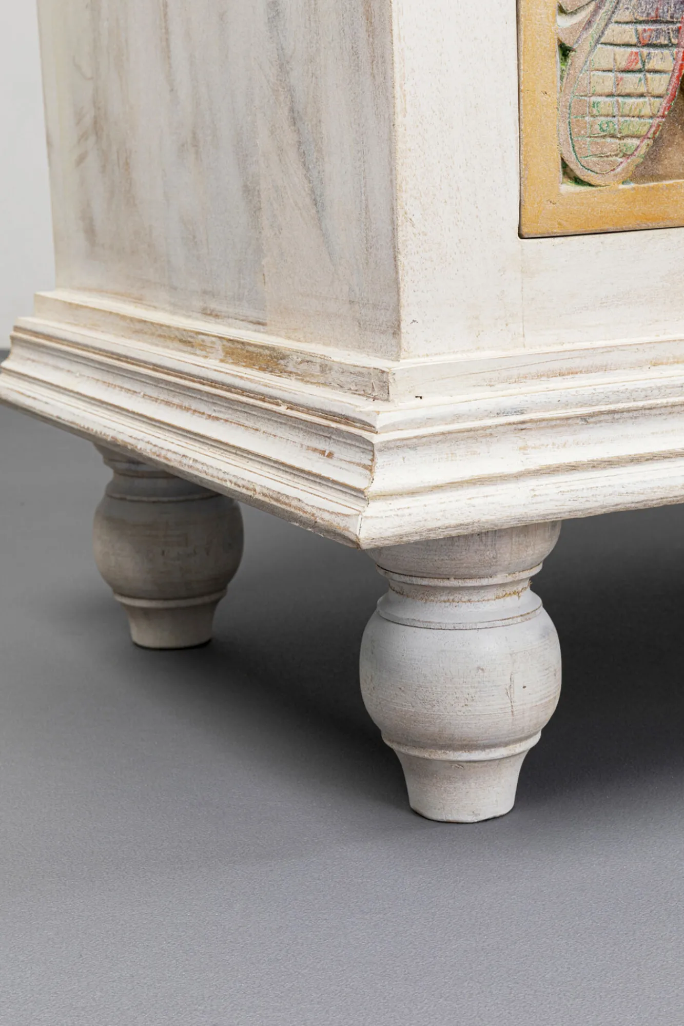 Fashion KARE Design Komoda z 4 szufladami z drewna mango front kolorowy 90x110 cm - KARE