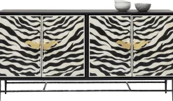 Sale KARE Design Komoda Zebra 160x80 cm czarno-kremowa - KARE
