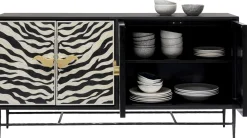 Sale KARE Design Komoda Zebra 160x80 cm czarno-kremowa - KARE