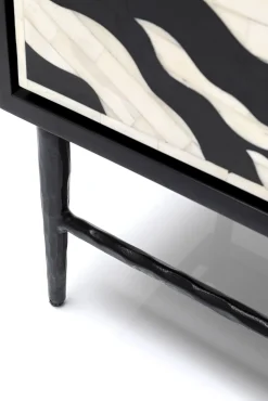 Sale KARE Design Komoda Zebra 160x80 cm czarno-kremowa - KARE