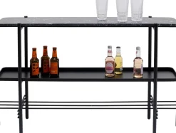 Clearance KARE Design Konsola Bennet 120x30 cm czarna - blat marmur - KARE