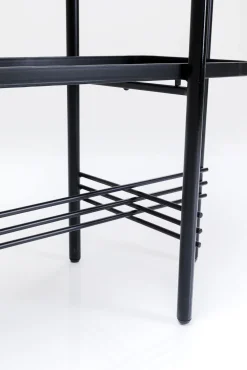 Clearance KARE Design Konsola Bennet 120x30 cm czarna - blat marmur - KARE