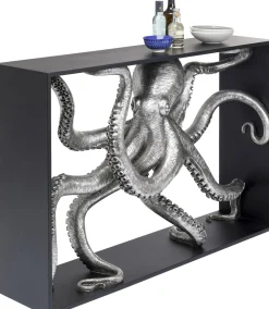 Hot KARE Design Konsola Calmar 124x30 cm czarno-srebrna - KARE