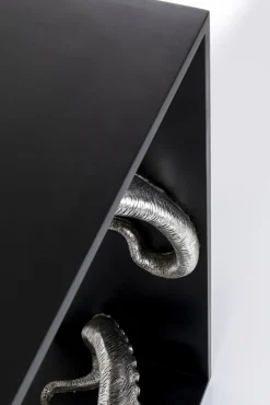 Hot KARE Design Konsola Calmar 124x30 cm czarno-srebrna - KARE