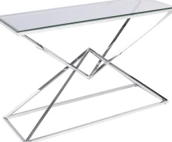 New KARE Design Konsola Diamond Connection 120x40 cm srebrna - KARE