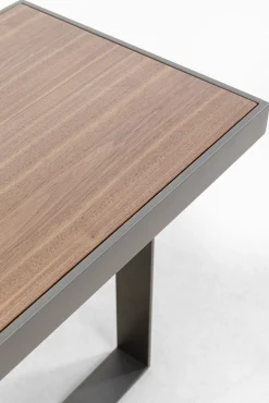 Outlet KARE Design Konsola do przedpokoju blat fornirowany orzech nogi stalowe 150x45 cm - KARE