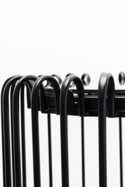 Online KARE Design Konsola do przedpokoju z półkami czarna stal i szkło 81x37 cm - KARE