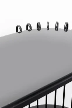 Online KARE Design Konsola do przedpokoju z półkami czarna stal i szkło 81x37 cm - KARE