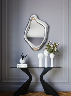 Fashion KARE Design Konsola Gloria 140x45 cm czarna - blat szklany - KARE