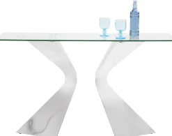 Fashion KARE Design Konsola Gloria 140x45 cm srebrna - KARE