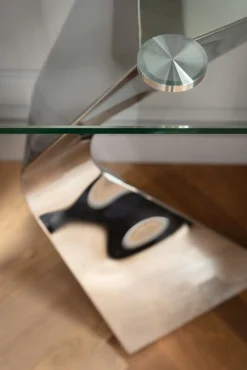 Fashion KARE Design Konsola Gloria 140x45 cm srebrna - KARE