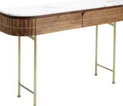 Fashion KARE Design Konsola Grace 100x30 cm drewno mango - blat marmur - KARE