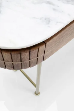 Fashion KARE Design Konsola Grace 100x30 cm drewno mango - blat marmur - KARE