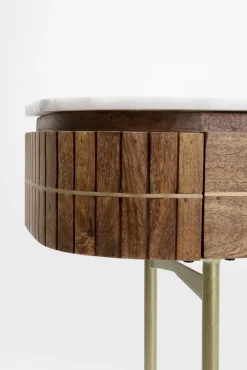 Fashion KARE Design Konsola Grace 100x30 cm drewno mango - blat marmur - KARE