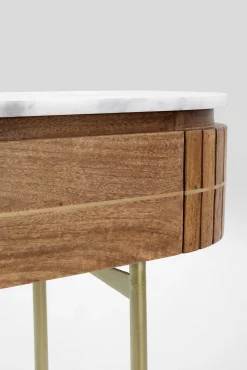 Fashion KARE Design Konsola Grace 100x30 cm drewno mango - blat marmur - KARE