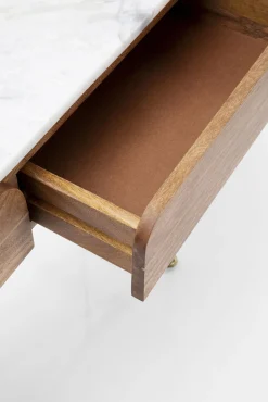 Fashion KARE Design Konsola Grace 100x30 cm drewno mango - blat marmur - KARE