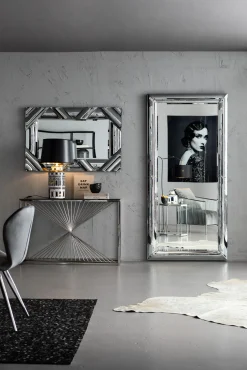 Clearance KARE Design Konsola Laser 120x40 cm srebrna - KARE