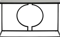 Discount KARE Design Konsola Miami Loft 120x35 cm czarna - blat marmur - KARE