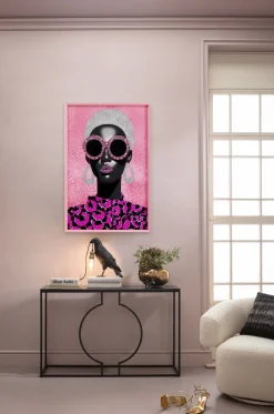 Discount KARE Design Konsola Miami Loft 120x35 cm czarna - blat marmur - KARE