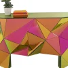 Online KARE Design Konsola nowoczesna lustrzana kolorowa 127x39 cm - KARE