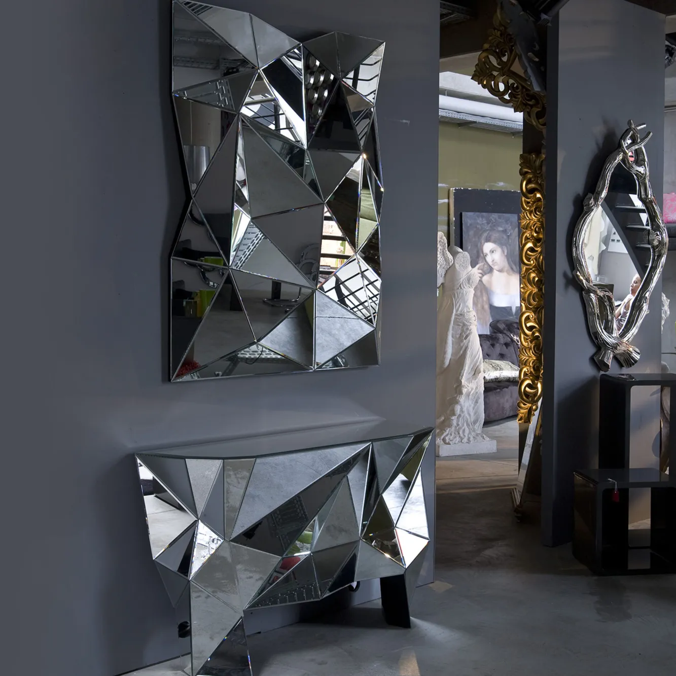 Sale KARE Design Konsola Prisma 126x39 cm lustrzana - KARE