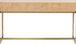 New KARE Design Konsola z szufladami MDF naturalna 136x40 cm front sklejka jesionowa - KARE