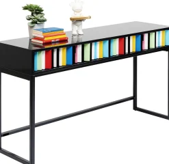 Best KARE Design Konsola z szufladami MDF czarna 136x40 cm front kolorowy - KARE