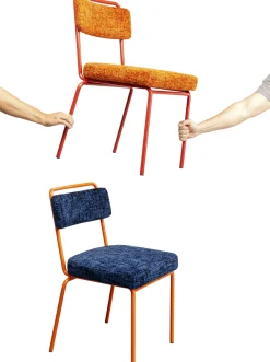 Clearance KARE Design Krzesło Ally niebieskie - KARE