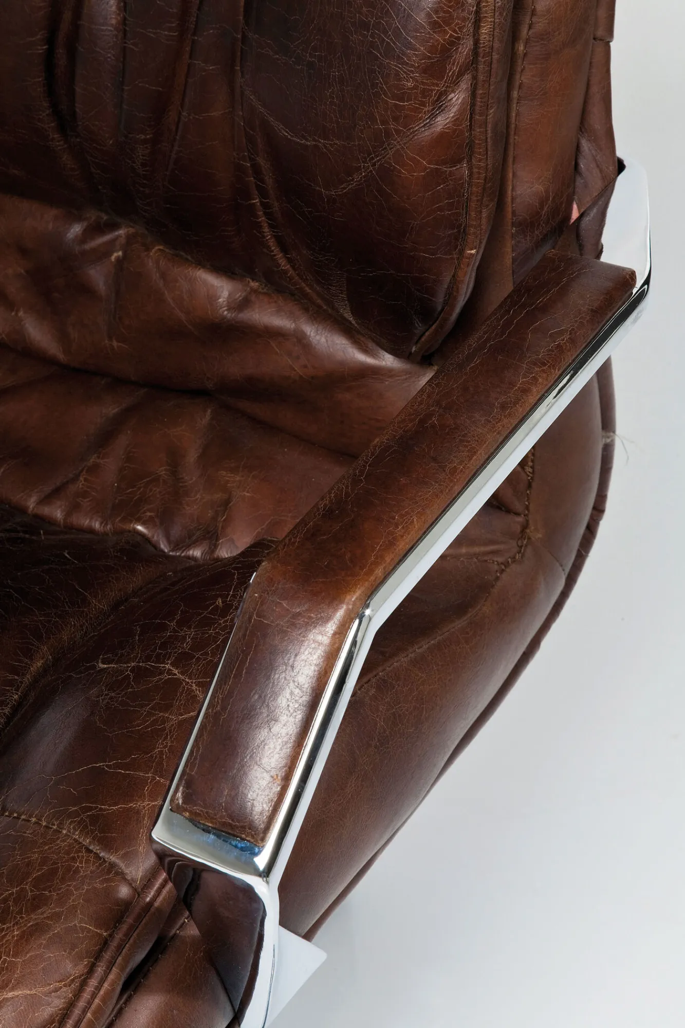 Clearance KARE Design Krzesło biurowe Cigar 62x113 cm brązowe skóra naturalna - KARE