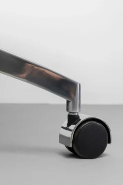 New KARE Design Krzesło biurowe czarne oparcie orzech włoski nogi aluminium 60x100 cm - KARE