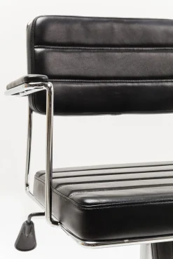 Clearance KARE Design Krzesło biurowe Dottore 44x78 cm czarne ekoskóra - KARE