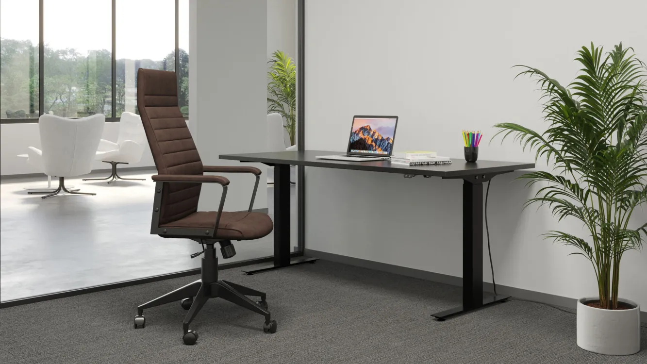 Clearance KARE Design Krzesło biurowe Labora High 56x128 cm brązowe - KARE