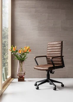 Outlet KARE Design Krzesło biurowe Labora 57x105 cm brązowe - KARE