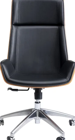 Fashion KARE Design Krzesło biurowe Rouven 59x112 cm czarno-brązowe - KARE