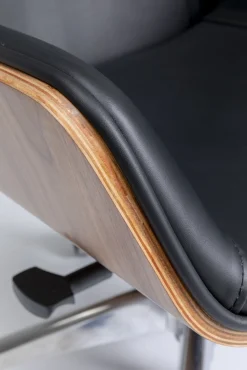 Fashion KARE Design Krzesło biurowe Rouven 59x112 cm czarno-brązowe - KARE