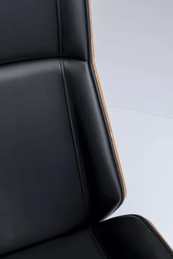 Fashion KARE Design Krzesło biurowe Rouven 59x112 cm czarno-brązowe - KARE