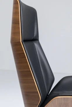 Fashion KARE Design Krzesło biurowe Rouven 59x112 cm czarno-brązowe - KARE