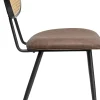 Outlet KARE Design Krzesło do jadalni brązowe oparcie naturalne nogi stalowe 47x81 cm - KARE