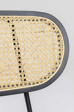 Outlet KARE Design Krzesło do jadalni brązowe oparcie naturalne nogi stalowe 47x81 cm - KARE