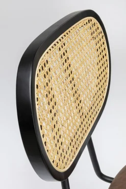 Outlet KARE Design Krzesło do jadalni brązowe oparcie naturalne nogi stalowe 47x81 cm - KARE