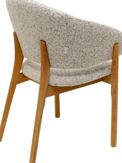 Sale KARE Design Krzesło do jadalni drewno dębowe i tkanina jasnoszara 58x87 cm - KARE